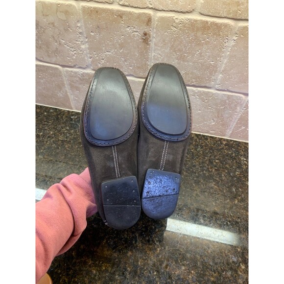 Moschino Vintage Brown Suede Leather Loafers Moc Size 44 EU 11 US - Picture 7 of 7